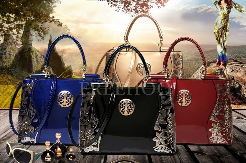 Сумки для Для женщин из лакированной pu искусственной кожи сумки bolsa feminina сумка Роскошные Tote сцепления блестками фирменный дизайн Для женщин сумка