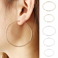 minimalism cool punk circle hoop earring metal fashion jewelry accessories for women goth earrings