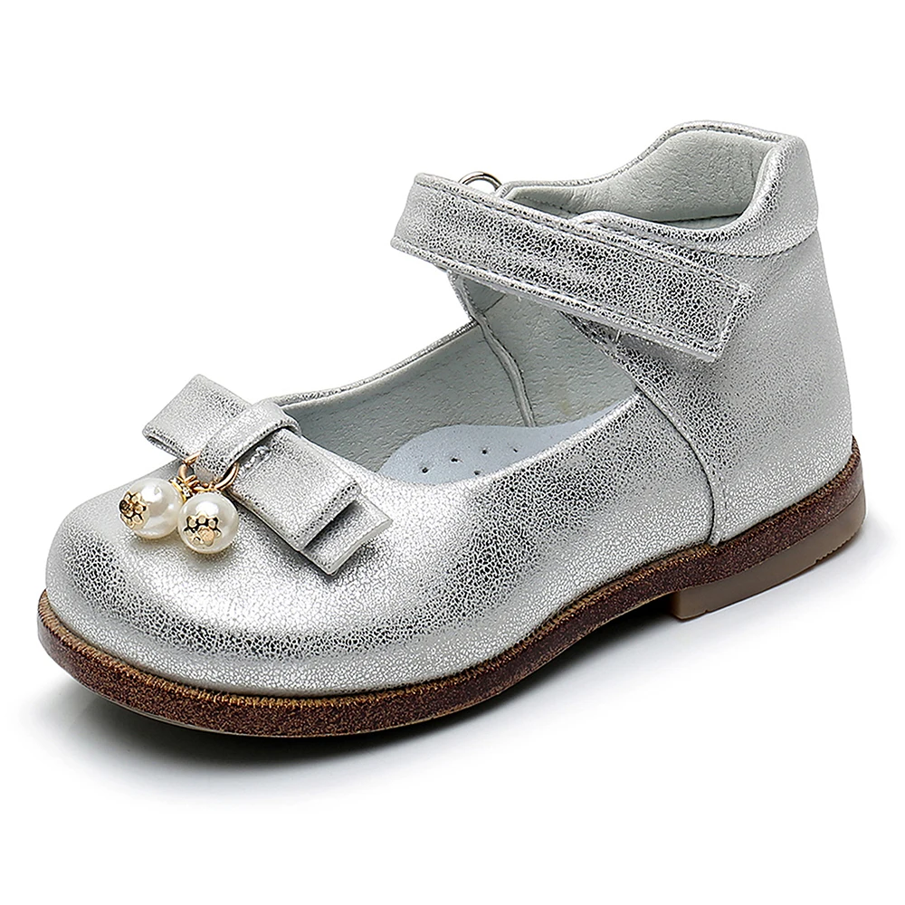 Босоножки Ahannie на плоской подошве для девочек туфли с жемчужинами и кулоном обувь