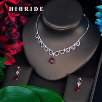 hibrid luxury design tear drop dubai jewelry sets accessories women bridal earring necklace jewelry set wedding party n 650