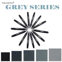 touchfive double ended alcohol based ink neutral gray color sketch art markers set gray tones marker brush student supplies