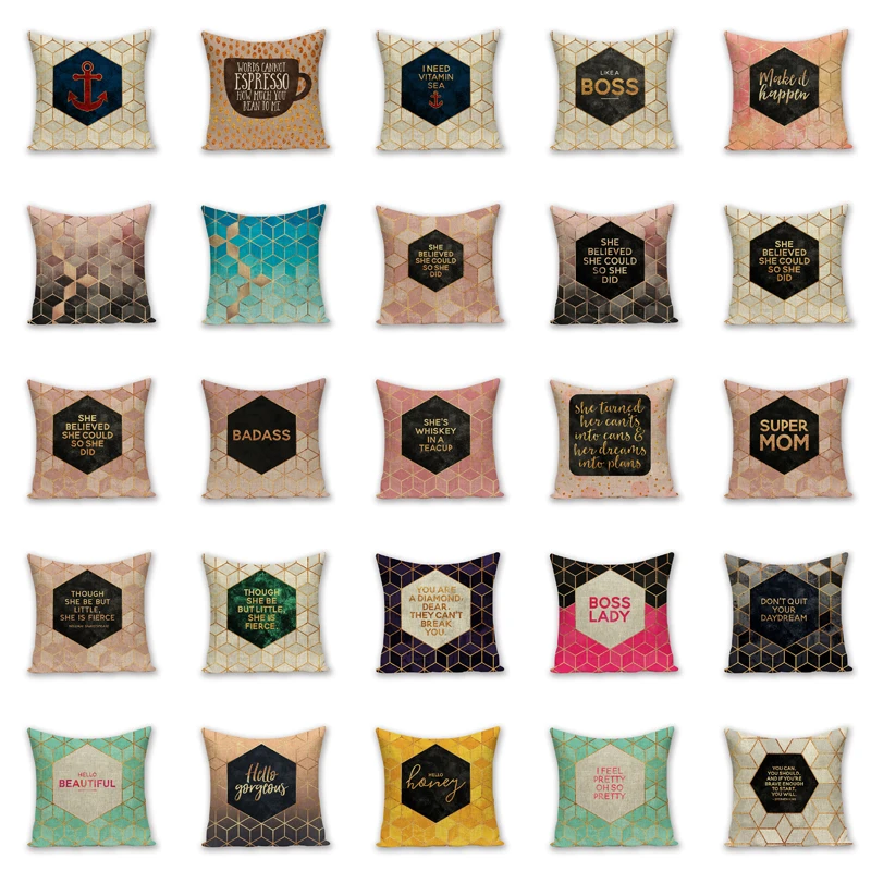 Чехол для подушки с буквами домашний декор наволочка на заказ наволочки