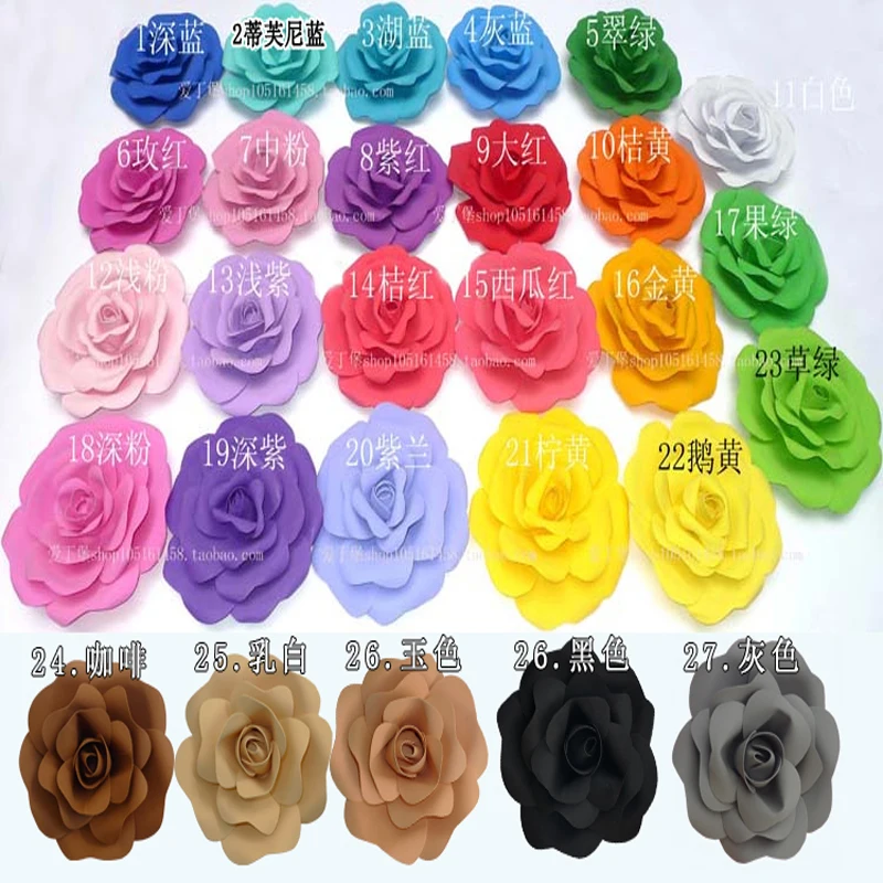 Большая Бумажная Пена Розовыми Цветами Роз 16 шт. Смешанные Размеры Этап Свадьба