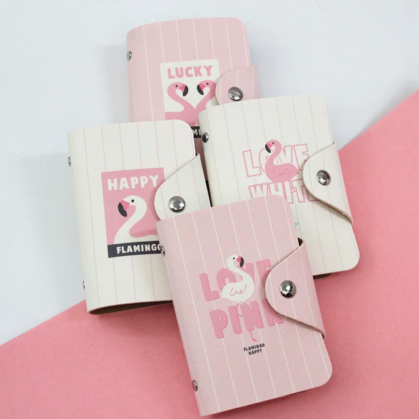 

M180 Cute Bag Passport Holders Card Holders PU Leather Cartoon Flamingo Passport Cover Women ID Credit Cards Case Wholesale