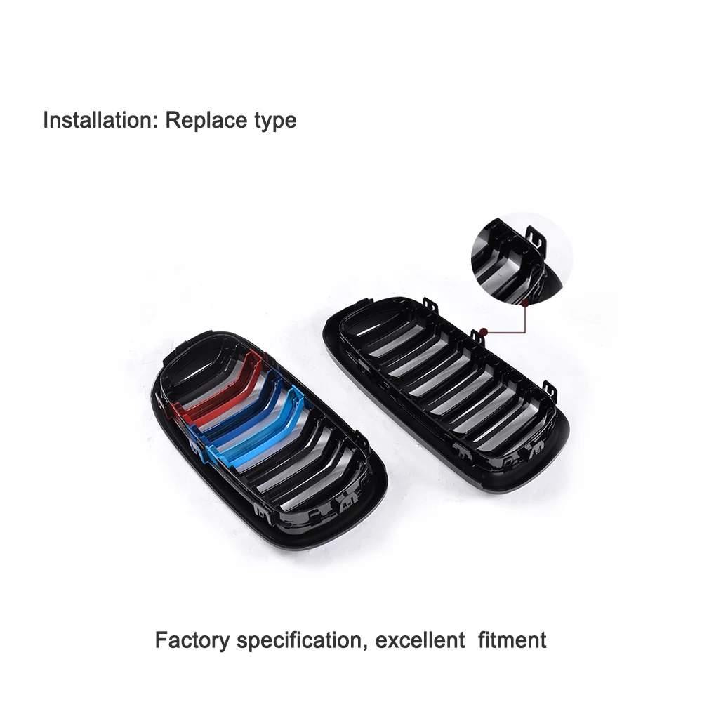 Решетки из АБС-пластика для переднего бампера BMW F15 X5 F16 X6 4 двери 2015-2018 г. 1 пара |