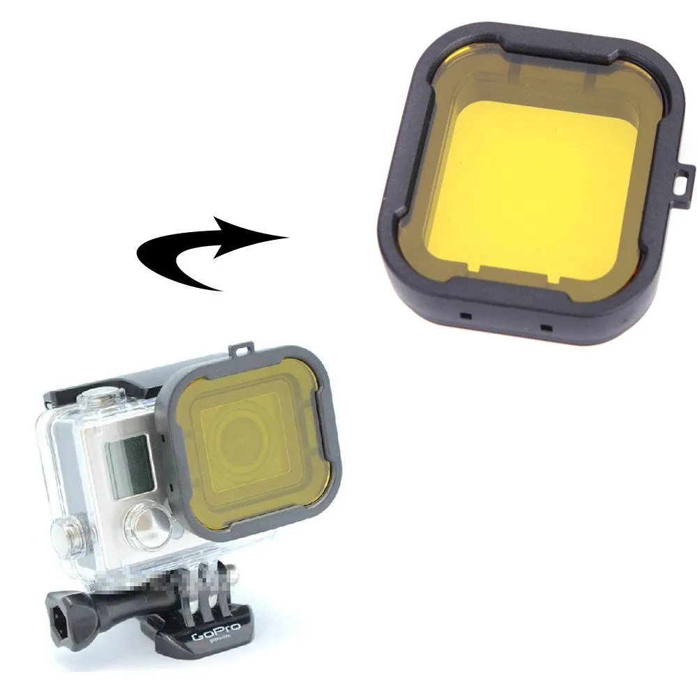 1 шт. цветной фильтр для дайвинга корпус объектива Gopro 3 + 4 водонепроницаемый