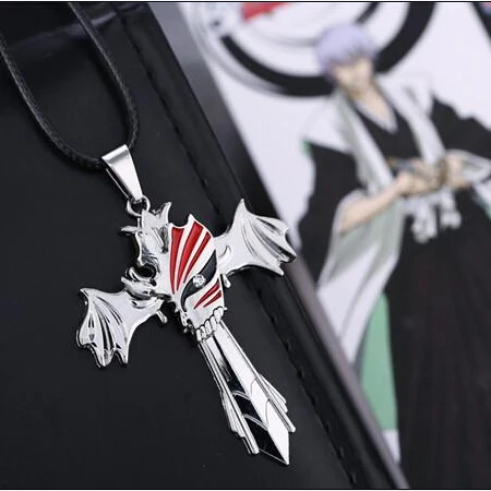 Горячая Аниме Bleach смерть маска логотип Вращающийся Крест модель кулон ожерелье