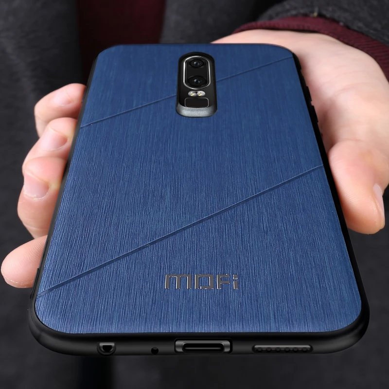 Оригинальный чехол MOFi для oneplus 6 one plus жесткий защитный роскошный черный 1 +