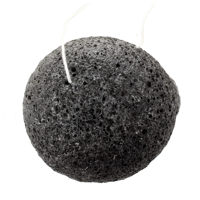 Лучший новый Naturel Konjac Eponge de Visage Nettoyage Noir|Ватные изделия для снятия макияжа| |
