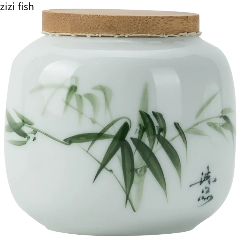 Керамика ручной росписью китайский чай может закупориваемая банка портативный