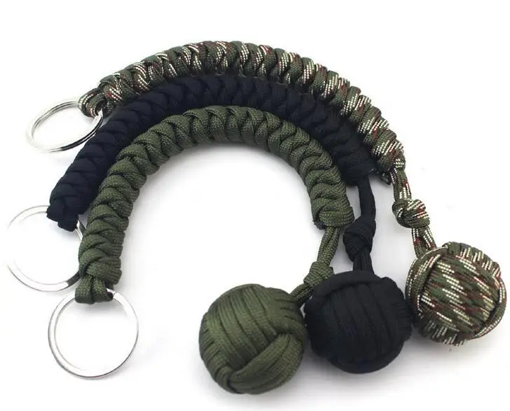 EDCGEAR нитка Нержавеющая сталь мяч парашютный шнур автомобильный брелок кольцо