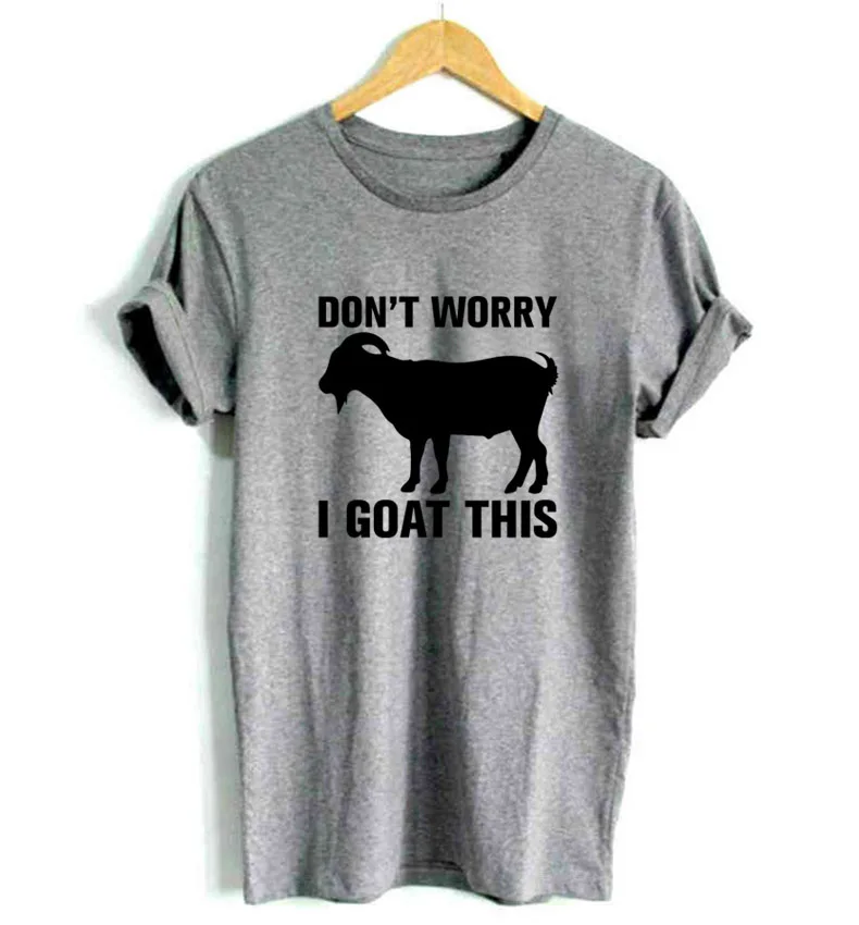 Футболка женская хлопковая повседневная забавная с надписью I goat this F660|Футболки| |