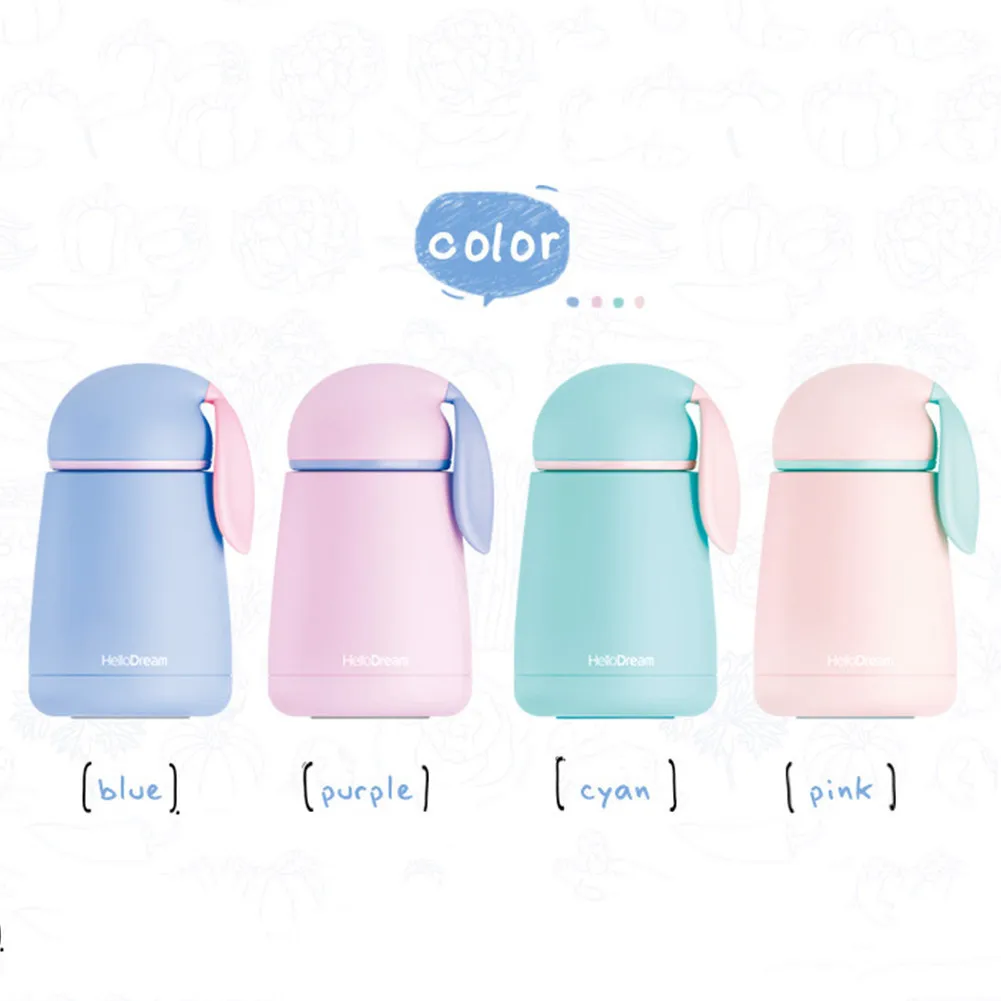 300 мл вакуумная Изолированная Двойная Стенка Герметичная Бутылка Для Воды Милая