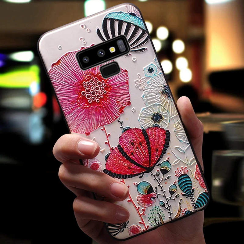 Coque cover case For Samsung Galaxy Note 9 8 Note9 Silicon Silicone 3D Cute mobile On Original luxury phone Back cases | Мобильные