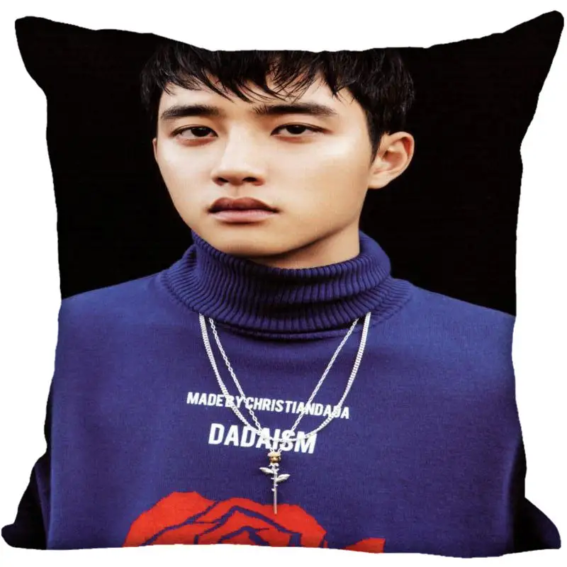 6 Заказ Kpop EXO D.O. Наволочки печатные квадратные шелковые наволочка домашняя декоративная молния атласные наволочки(одна сторона - Цвет: 6