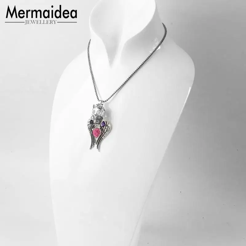 Кулон с черепом король 2020 посеребренные модные ювелирные изделия стильная