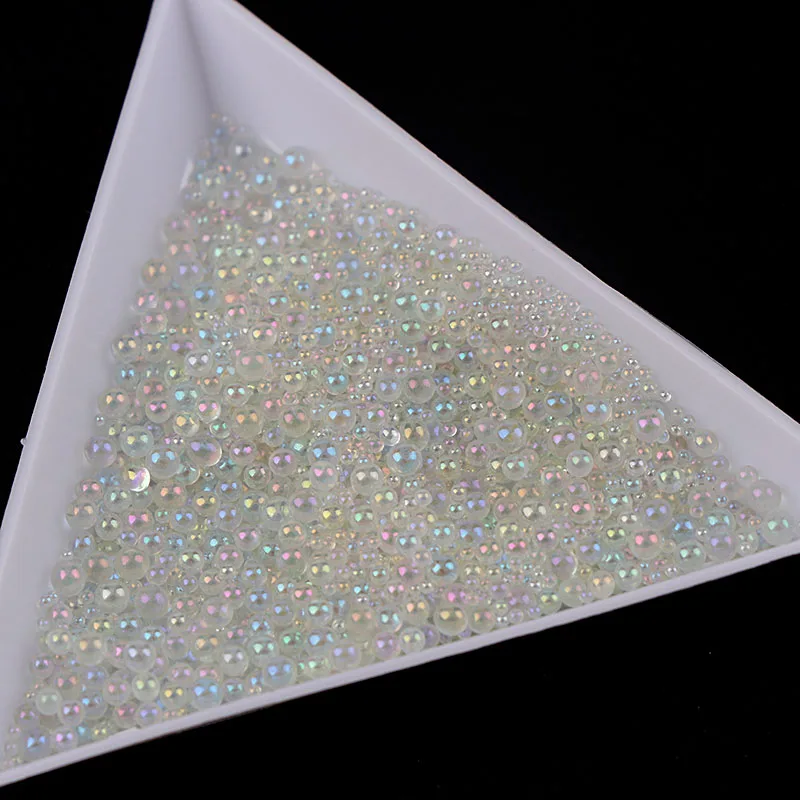 Модные разноцветные прозрачные непористые стеклянные бусины разных размеров с