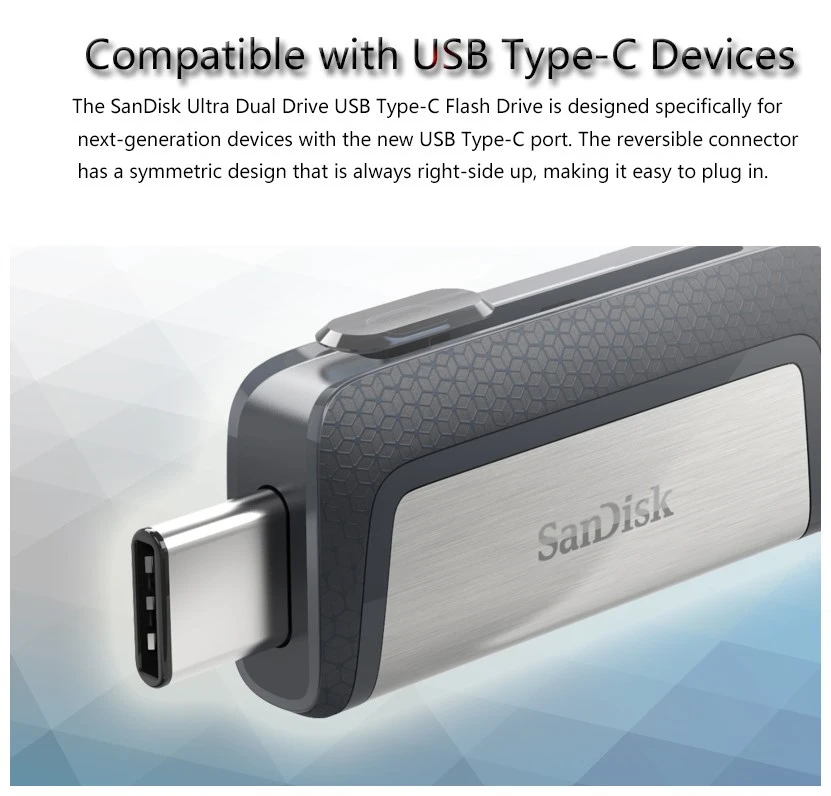 SanDisk SDDDC2 Экстремальный type-C USB 3,0 и 3,1 128 Гб 64 Гб двойной OTG USB флеш-накопитель 32 ГБ флеш-накопитель USB флешка Micro USB Flash