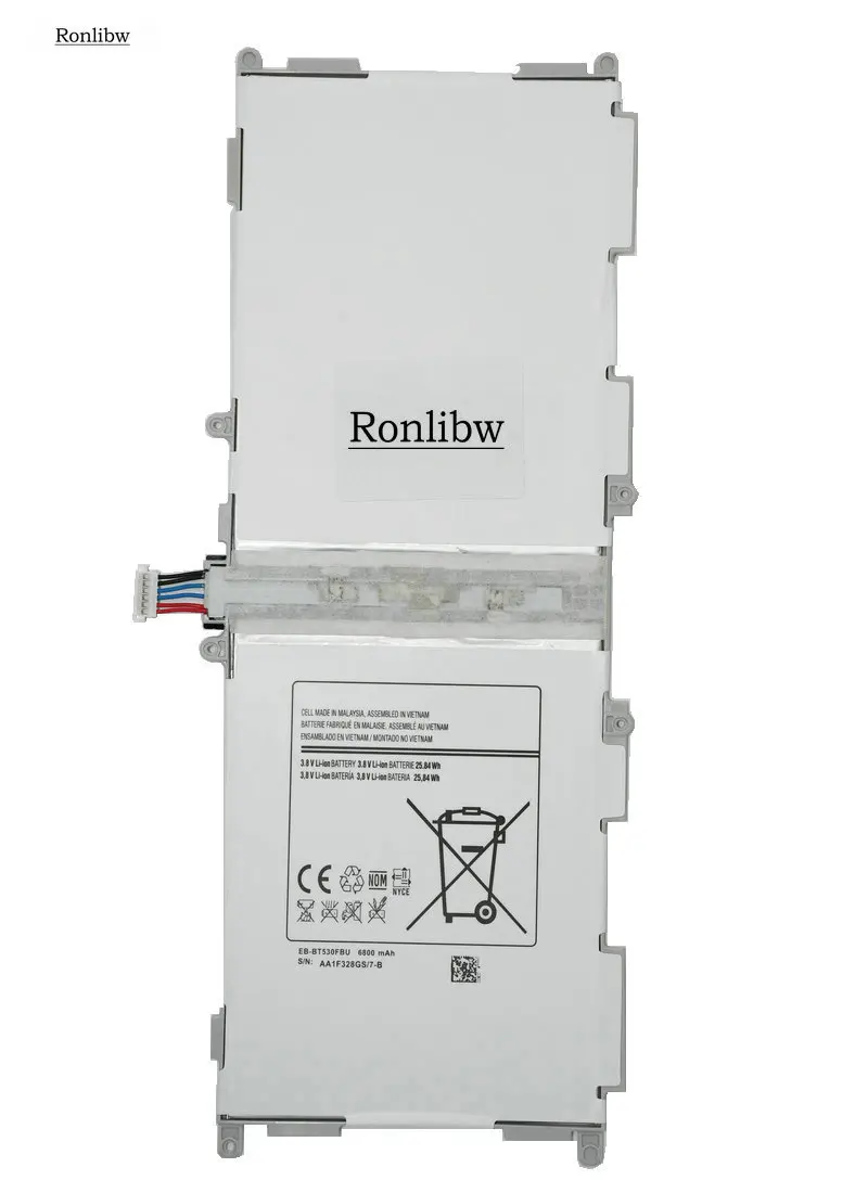 Ronlibw 6800mAh EB BT530FBC BT530FBE запасная батарея для Samsung Galaxy Tab Tablet 4 10 1 &quotT530 T531 T535