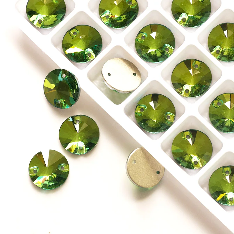 Разные размеры перидот размер s 3200 риволи плоская спина стразы пришивные