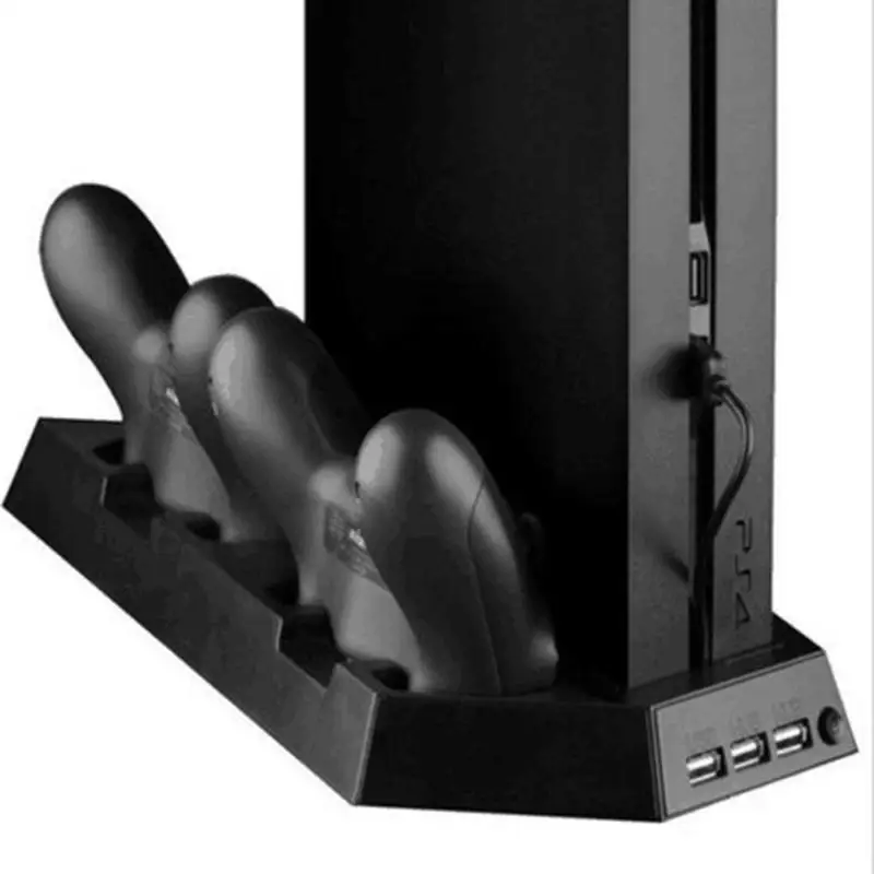 Супер тонкая подставка для консоли ps4 с двумя портами зарядное устройство и концентратор держатель станция для Playstation PS4 контроллер