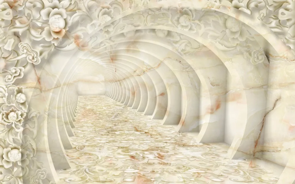 3D занавески модные под заказ с мраморным рисунком для спальни любого размера