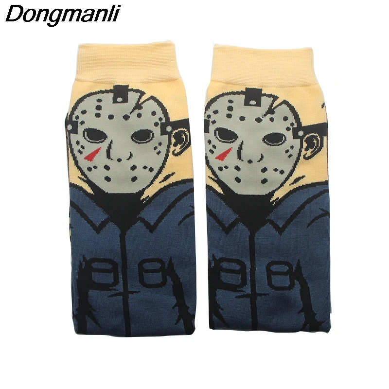 P3873 1 пара модные персонализированные Носки Friday the 13th Funy Happy унисекс носки