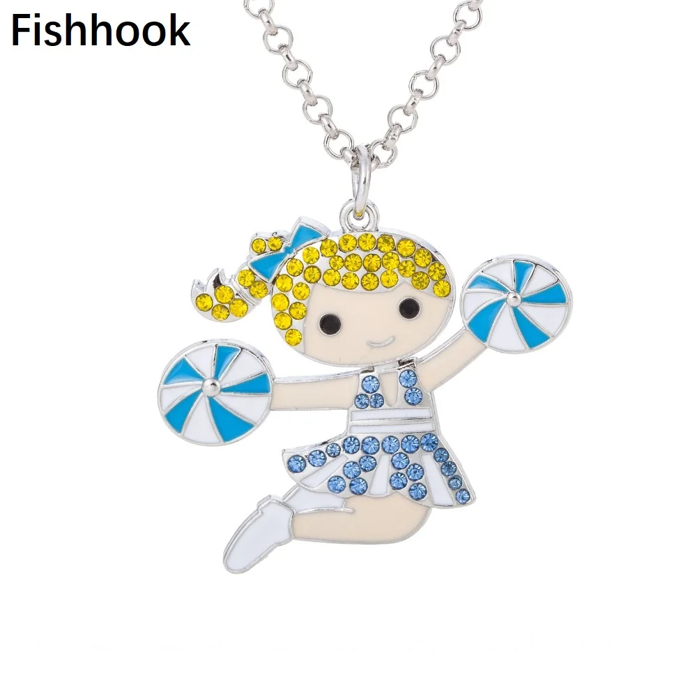 Fishhook милый подарок девушки Чирлидера эмалированная подвеска ожерелье с