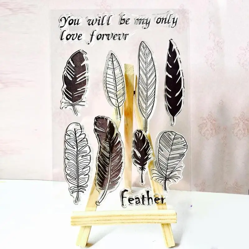 Сделай Сам перо письмо скрапбук прозрачный акриловый силиконовый каучук