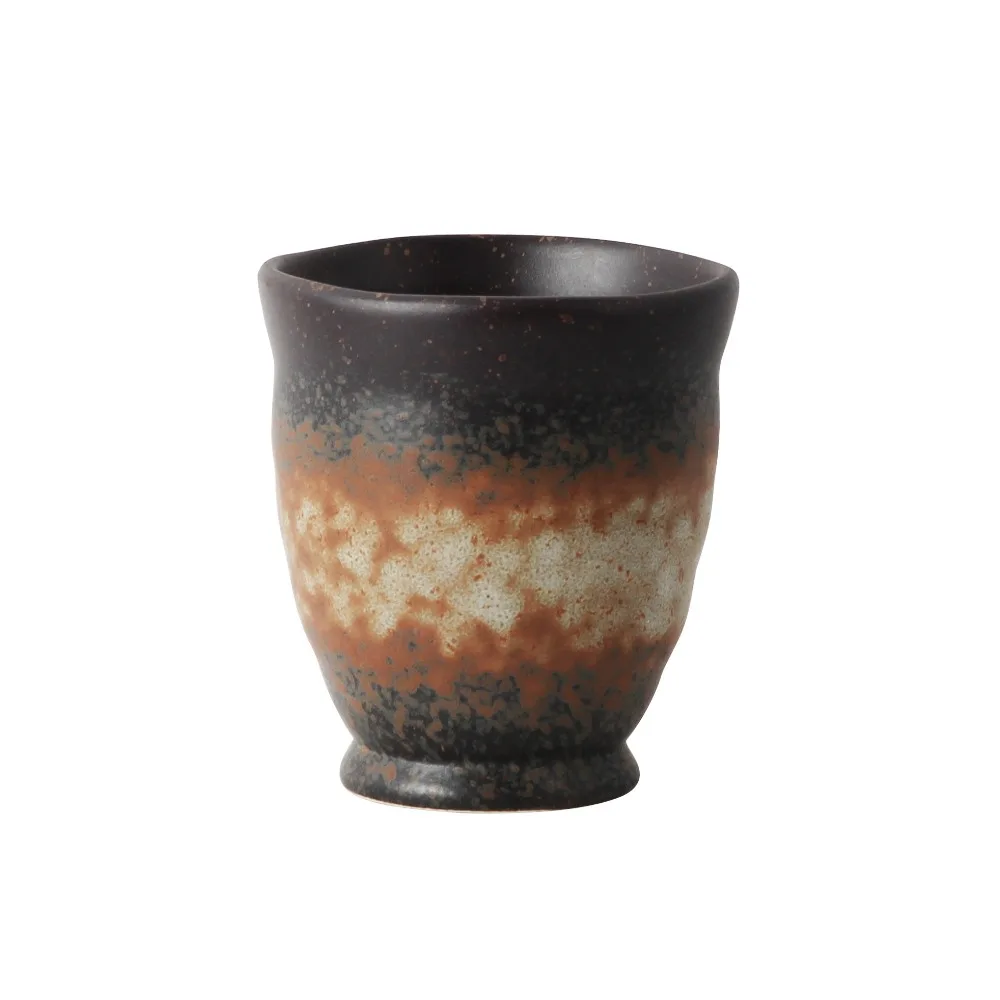 Японский стиль творческие винтажные коричневые керамические чашки без рукоятки