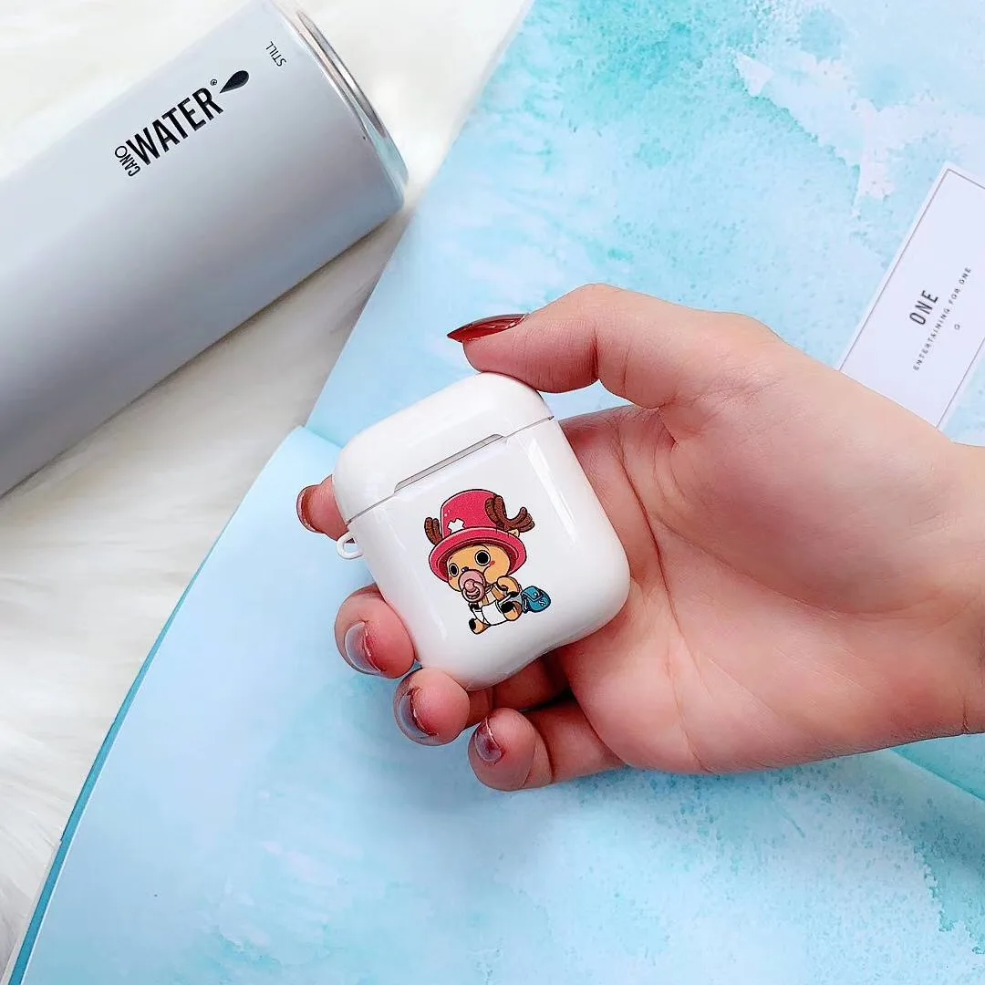 Цельный чехол для Apple Airpods Япония аниме Белый Жесткий ПК Луффи Чоппер детский