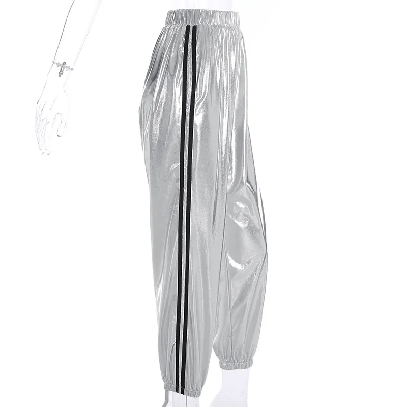 Owlprincess 2018 Silver Women Yoga pants Legging New Style Splice Jogging Loose Pants High Elastic Ruuning Dancing Gym Trousers | Спорт и