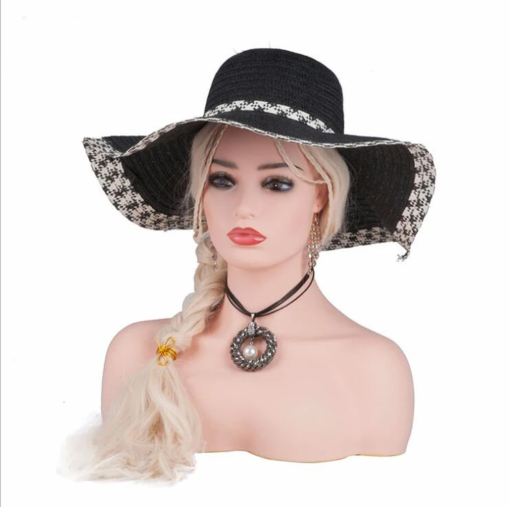 Realistic Tete Mannequin Head Bust For Hair Wig Jewelry Hat Earring Scarf Earphone Display Dummy Wig Making Tools Cabeza Maniqui