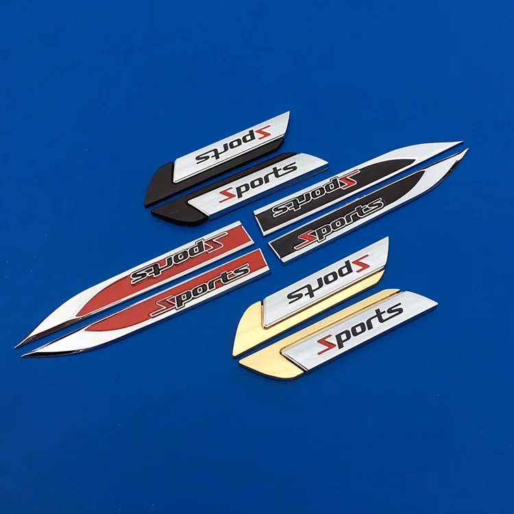 

2 PCS 3D metal Car Sticker side Emblem Badge for VW toyota Nissan