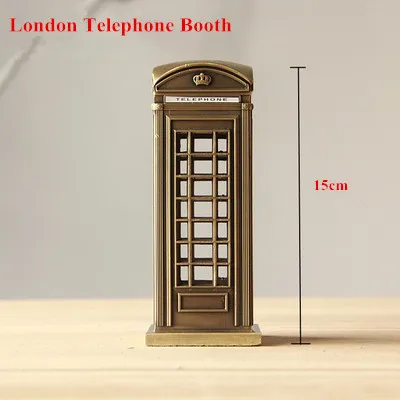 Высококачественная модная металлическая модель лондонской телефонной будки из