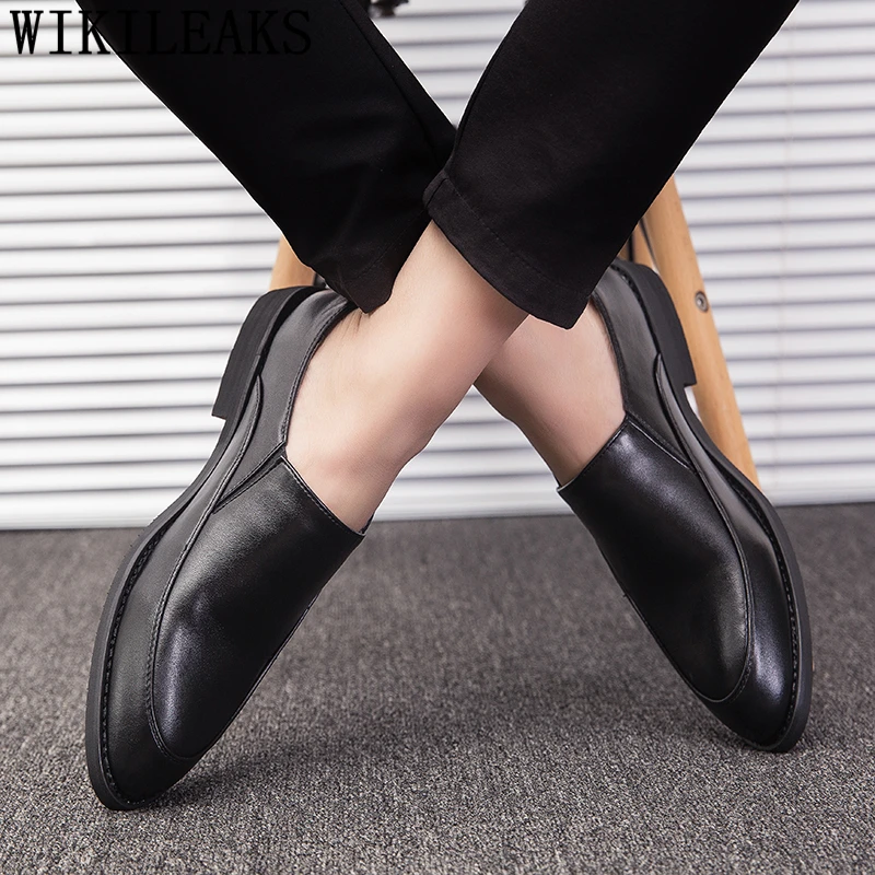 Мужские деловые туфли-оксфорды итальянские брендовые нарядные туфли для мужчин