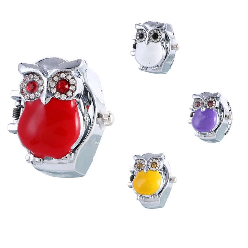 Дропшиппинг Взрывные модели модные часы с кольцом совы для мужчин и женщин ретро пальцами студенческие