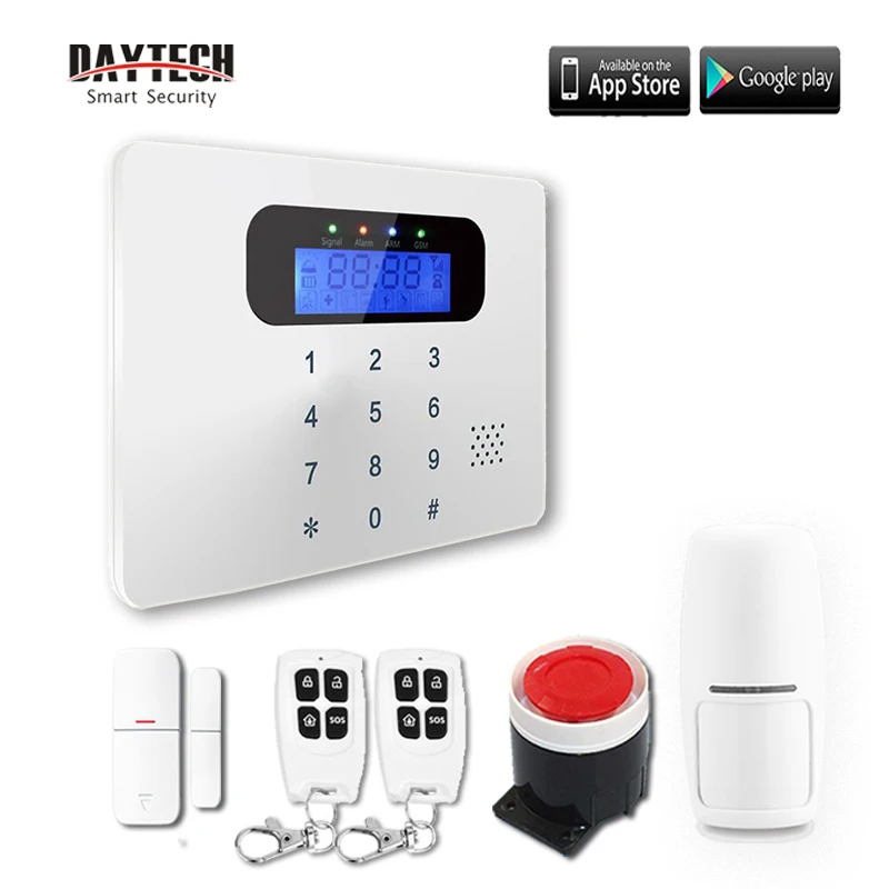 DAYTECH Беспроводная GSM сигнализация комплект Детектор движения датчик охранная сигнализация система домашней безопасности аудио/домофон управление приложением