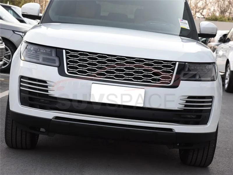 High quality chrome Silver ABS Front Lower Grille Fog Light Cover FOR Land Rover Range 2018 | Автомобили и мотоциклы