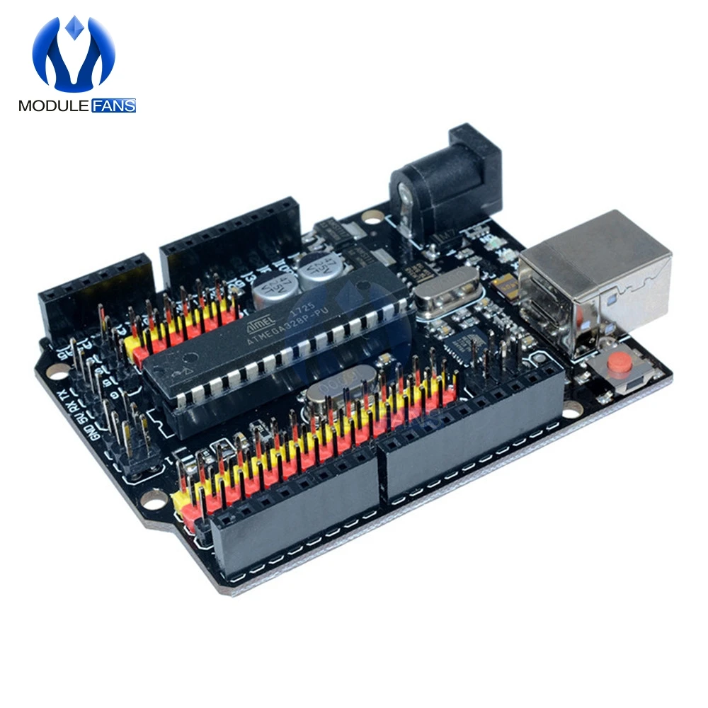 Плата UNO R3 Plus совместимая с Arduino Atmega328P Atmega16u2 плата расширения разработки