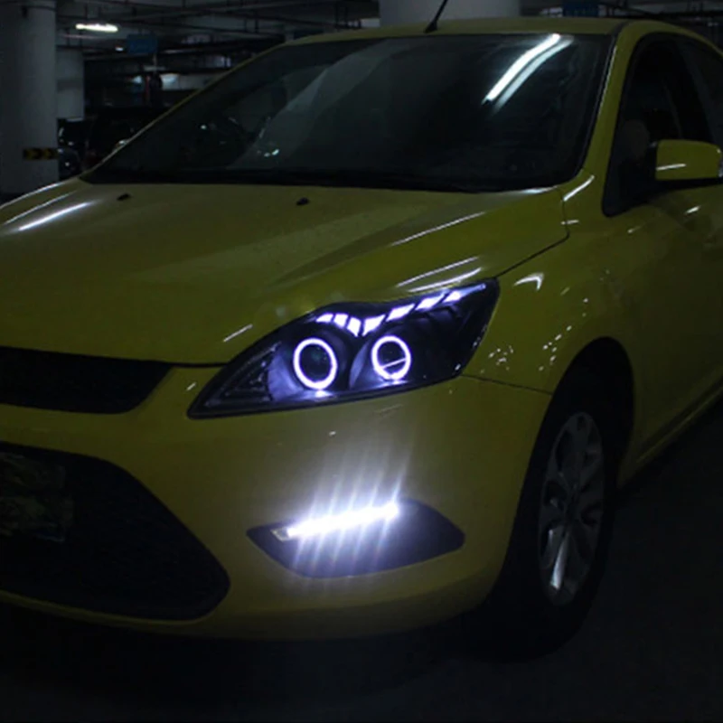 2 шт. светодиодный ные фары для Ford FOCUS 2009 2014 Автомобильные ангельские глазки