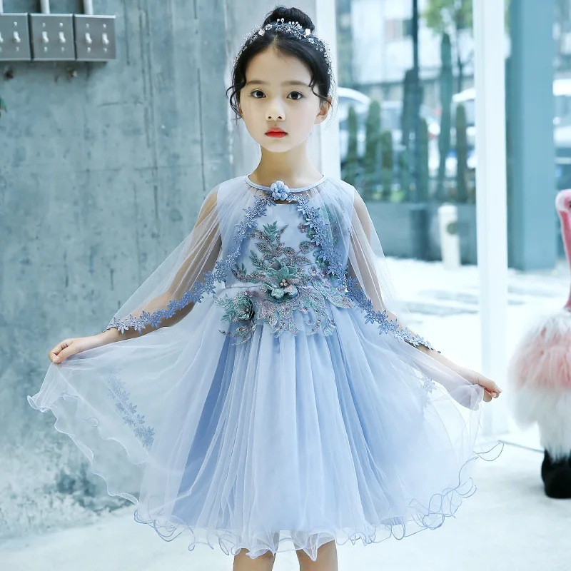 Kids Princess Dress Baby Girls Summer Clothes Children Flower Cappa Gauze Dresses Vestido Infantil Vetement Enfant Fille Costume | Детская