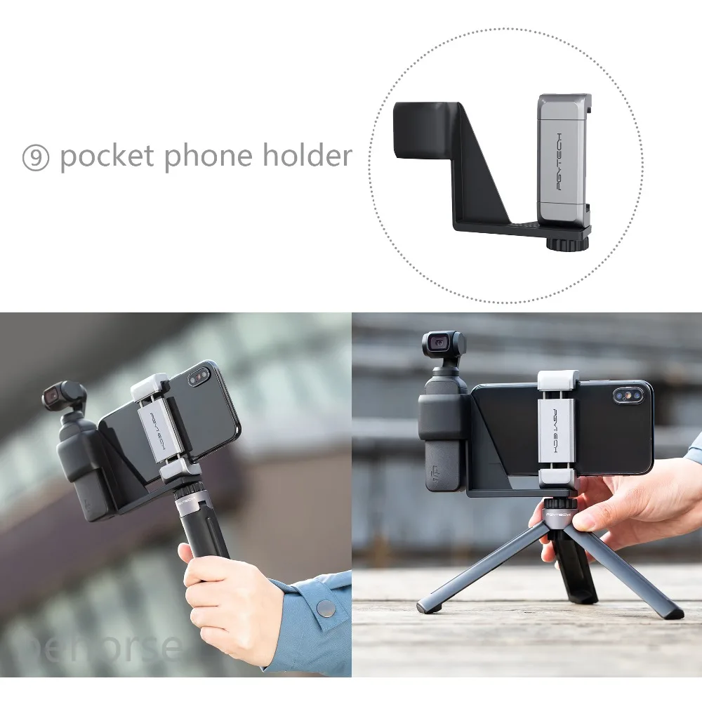 13 типов опционально PGYTECH DJI OSMO Карманный адаптер Держатель клип селфи палка штатив Экшн камера Gimbal аксессуары