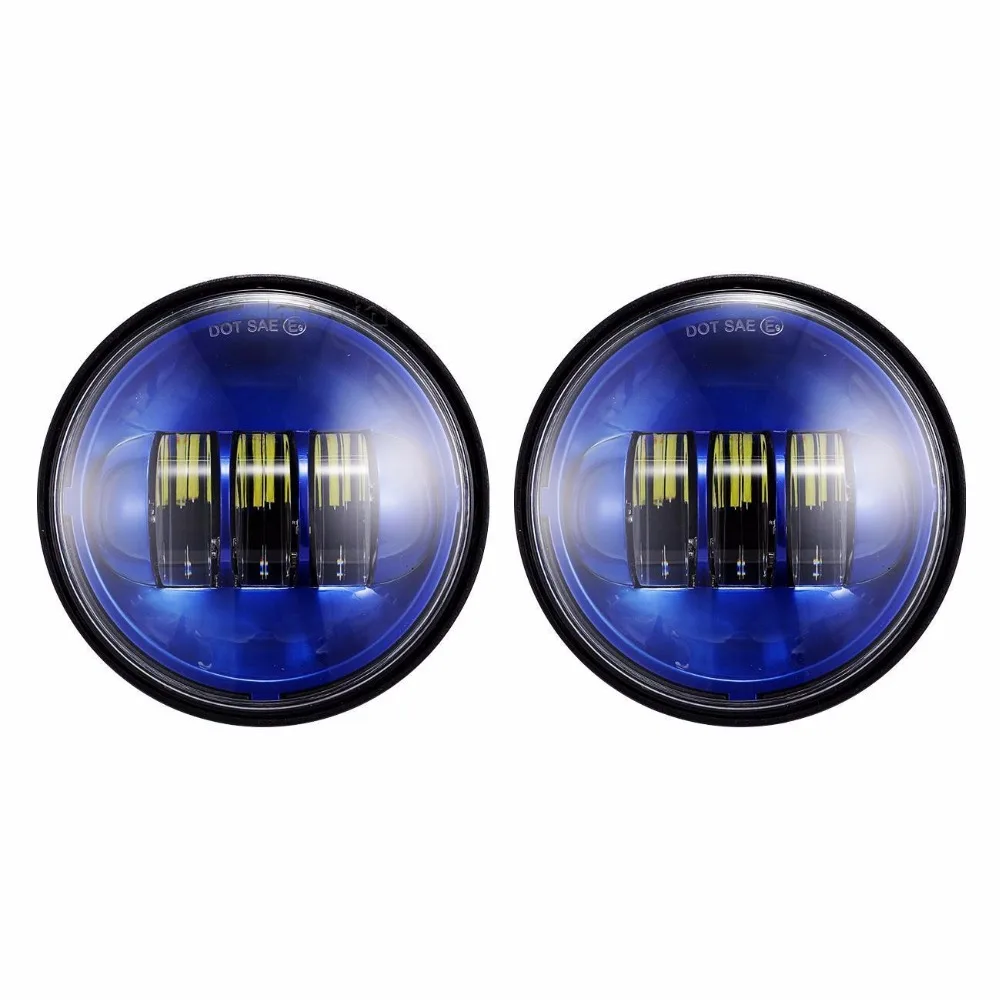 Bakuis Blue DOT " проектор мото фара+ 4,5" вспомогательный Ближний противотуманный фонарь набор для Harley Davidson