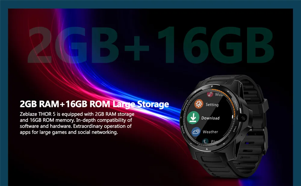 2 ГБ+ 16 Гб Presale zeblaze Thor 5 4G Смарт-часы 8MP Камера Двойная система gps 1,3" монитор сердечного ритма Мужские Женские умные часы gifits