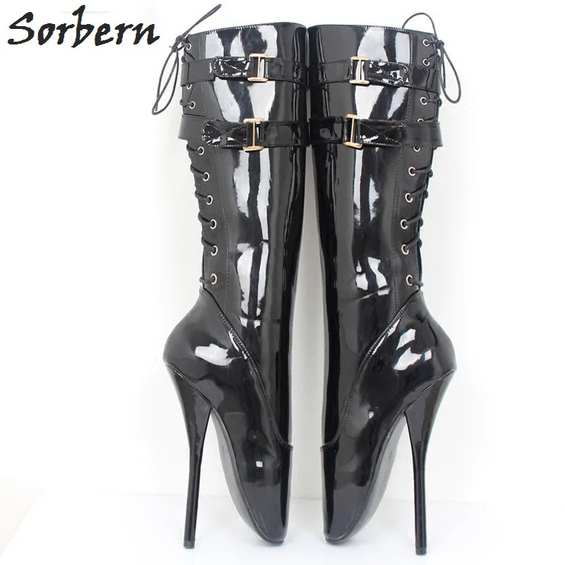 Женские сапоги с острым носком на высоком каблуке 18 см | Обувь