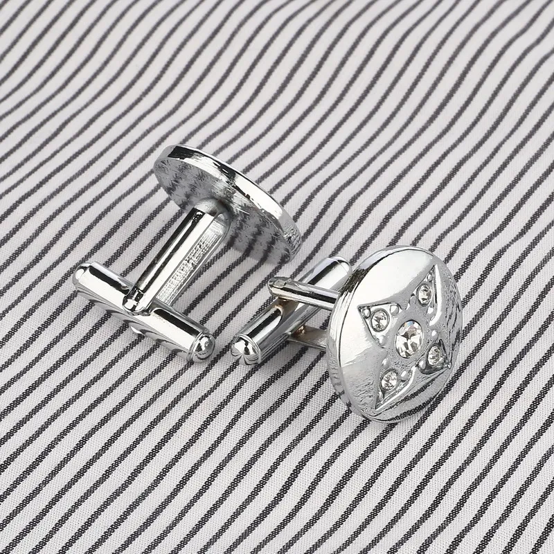 Блестящие синтетические запонки стразы украшения Лидер продаж модные в деловом