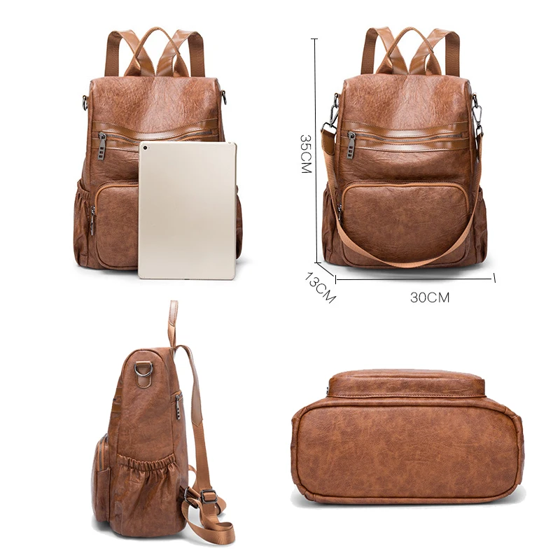 Большой Для женщин рюкзаки для девочек женский на молнии Мягкие Удобные сумки