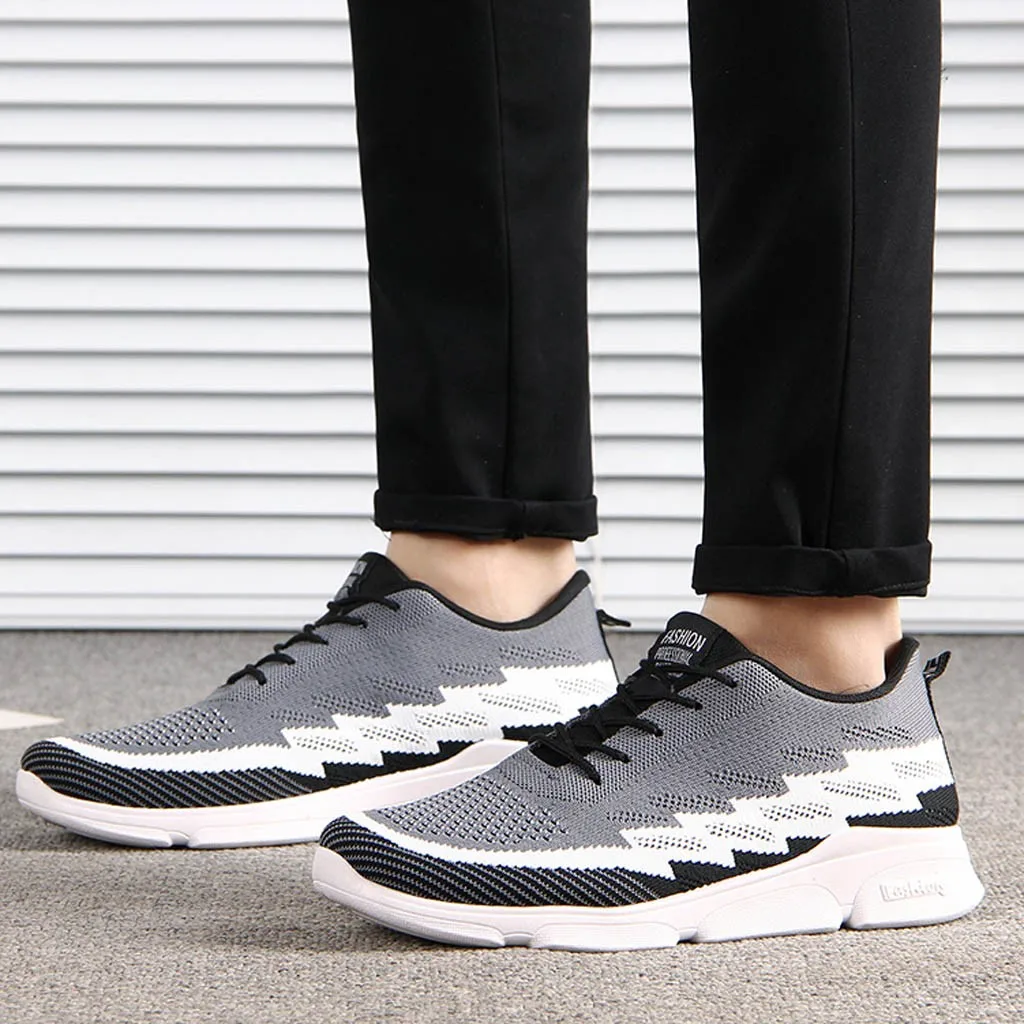 Мужские кроссовки для бега дышащие спортивные высокого качества на шнурках