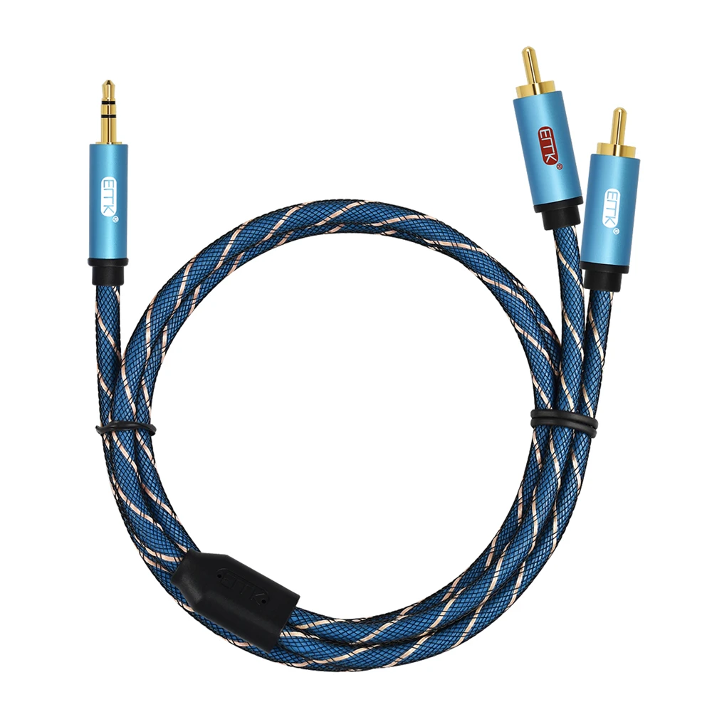 Кабель EMK 2 RCA на 3 5 мм внешний кабель jack аудиоразъем 1 м для театра телефона